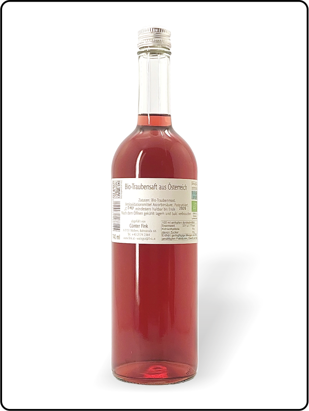 Traubensaft Blaue Trauben alkoholfrei bio & vegan*
