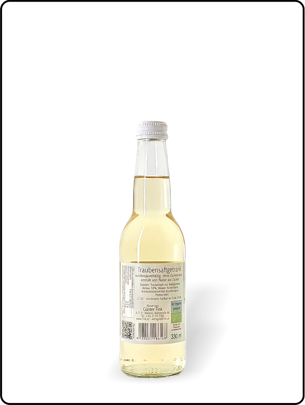 Traubenspritzer Muskat Ottonel bio & für Veganer geeignet