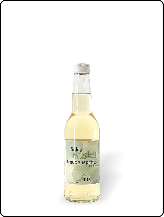 Traubenspritzer Muskat Ottonel bio & für Veganer geeignet